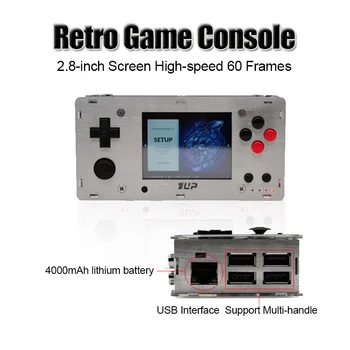 

Portable Retro Game Console 2.8 Inch Screen Raspberry Pi 3 B/B+ Shell 1 UP PI Boy Support for Neogeo Arcade Handheld Game Player