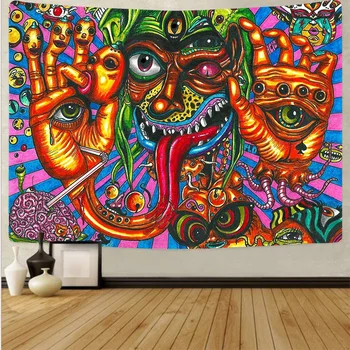 

Psychedelic Tapestry Mushroom Abstract Printing Home Wall Decoration Mandala Wall Hanging Floral Multicolor Wall Blanket