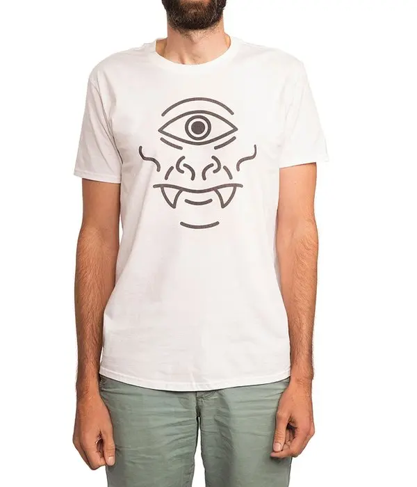 New Men Casual Printed T shirt Cyclops lines expression Short Sleeve T-shirts Tee Tops |