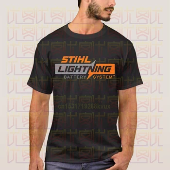 

Newest 2020 Summer Stihl LightnIng Battery System Logo 100% Cotton Crewneck Popular T Shirt Homme Tops Tees S-4XL
