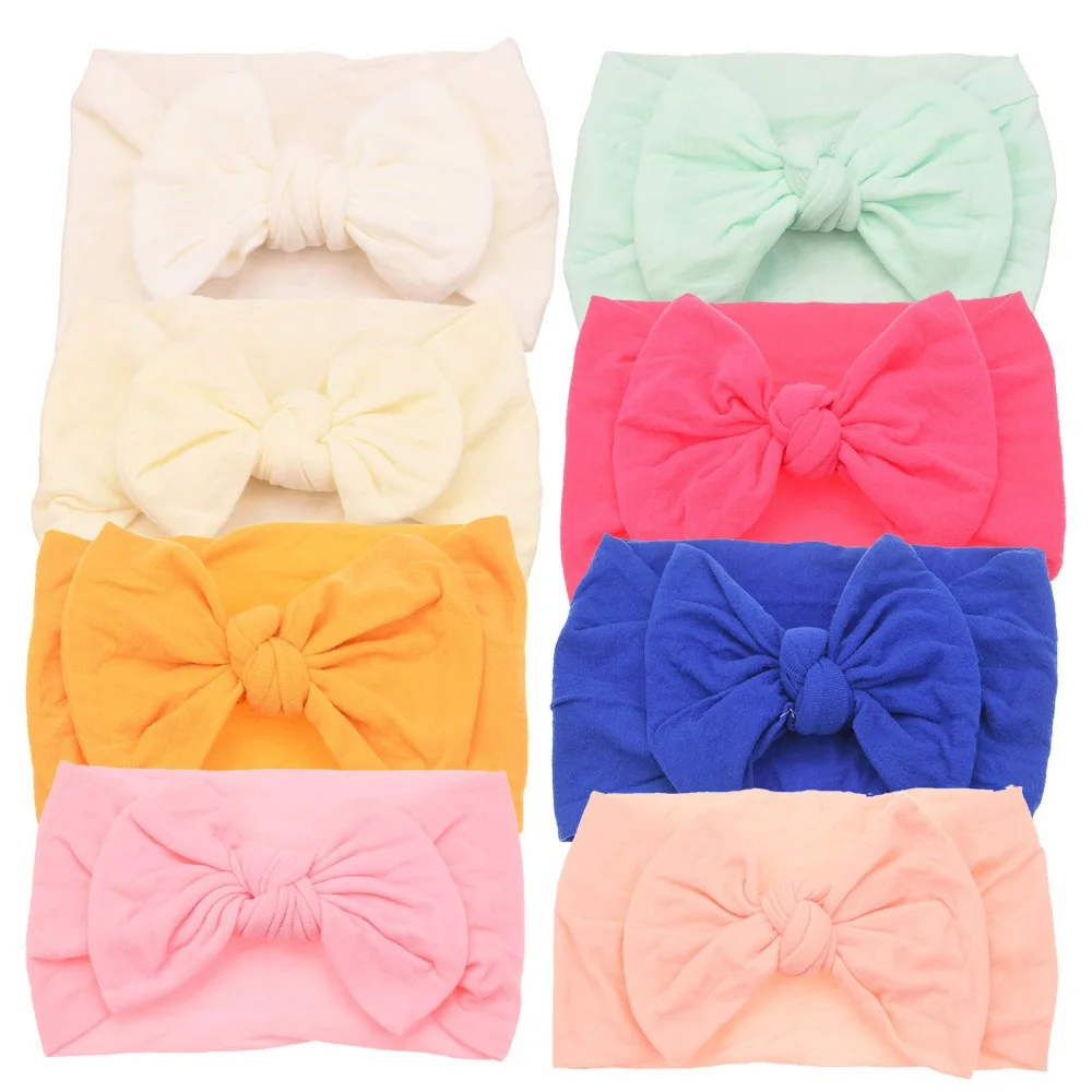 

36PCS Super Stretchedable Headband Hair Accessories for girl Nylon Headbands turban hairband Fashion Big bow Head wrap