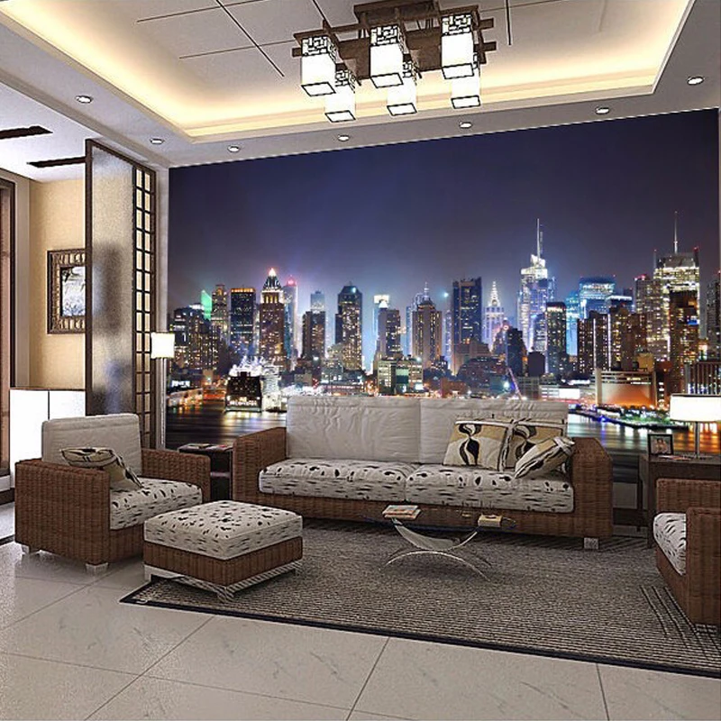 Custom-3D-Photo-Wallpaper-New-York-City-Night-Wall-Painting-Art-Mural-Wallpaper-Living-Room-TV (2)