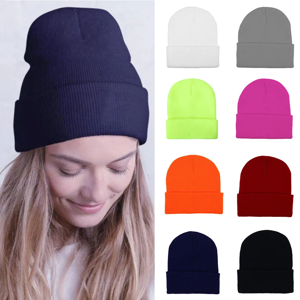 

Men Women Wool Knit Beanies Baggy Warm Crochet Winter Ski Beanie Skull Slouchy Caps Hat winter hats for women bonnet chapeau