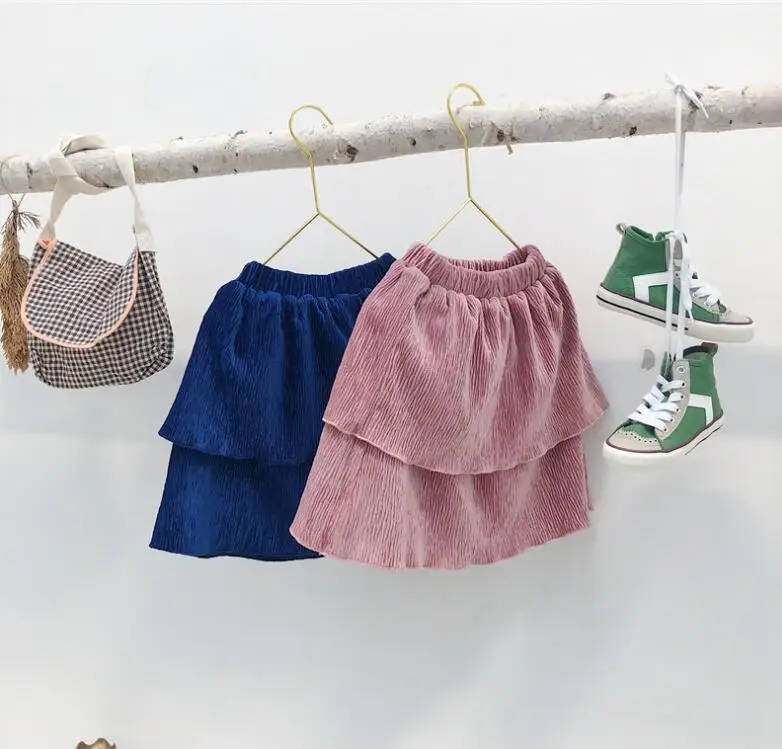 

2019 Wholesale New Girls Velvet Skirt Autumn Winter Fashion Girls Skirts 2-7t PQ545