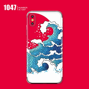 1047 GOOYIYO-наклейка для iPhone 11 Pro Max X XR XS Роскошная DIY камуфляжная наклейка мультяшная виниловая кожа 6 6S 7 8 Plus наклейка для телефона - Цвет: 1047