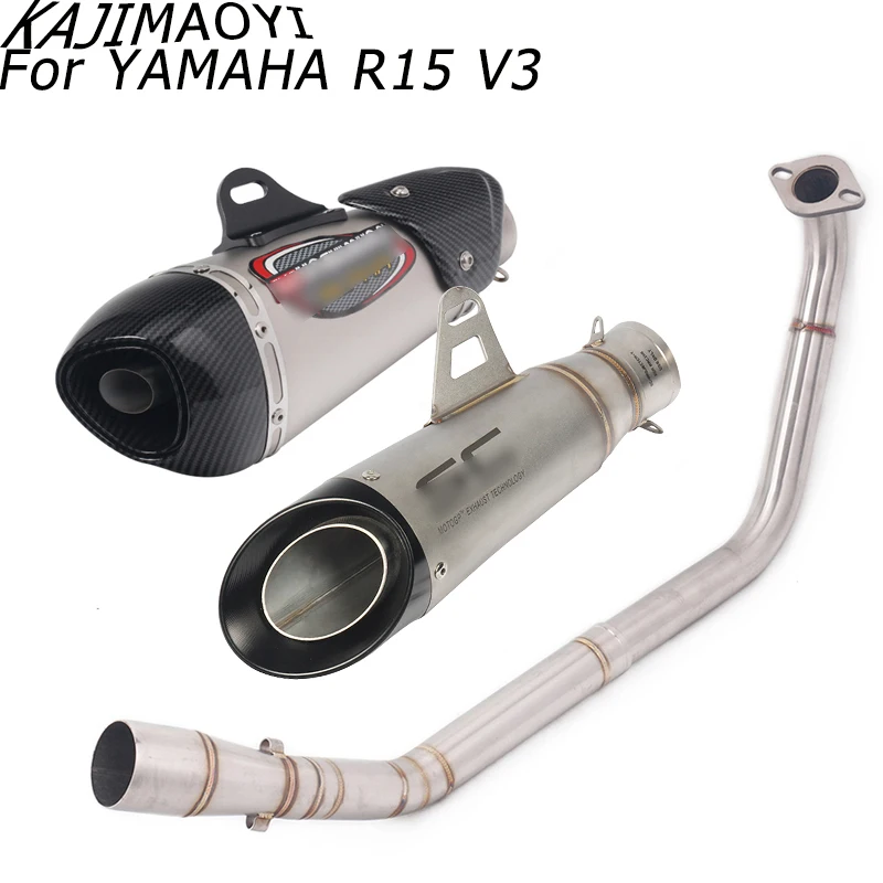 Выхлопная система мотоцикла для Yamaha R15 YZF-R15 MT-125 V3 slip on Header Глушитель со съемным Db Killer Escape