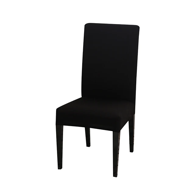 24 цвета чехол для кресла спандекс стрейч эластичные Чехлы сплошной цвет чехлы на стулья для столовой кухни свадьбы банкета отеля - Цвет: black