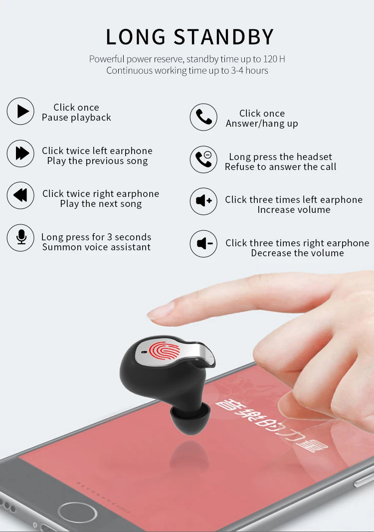 XY-5 TWS Bluetooth гарнитура V5.0 8D стерео вкладыши беспроводные наушники гарнитура с микрофоном и зарядным устройством беспроводная гарнитура