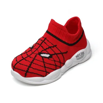 

New Soft Spiderman Sneakers Running Children's Casual Fashion Cotton Padded Sneakers for boys and girls summer