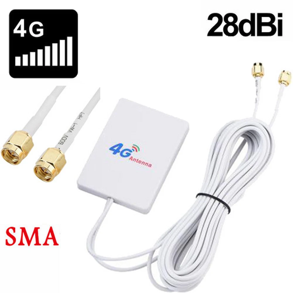 28dBi 4G 3g LTE 2 x SMA Широкополосная Антенна Усилитель сигнала Усилитель 690-2700 МГц