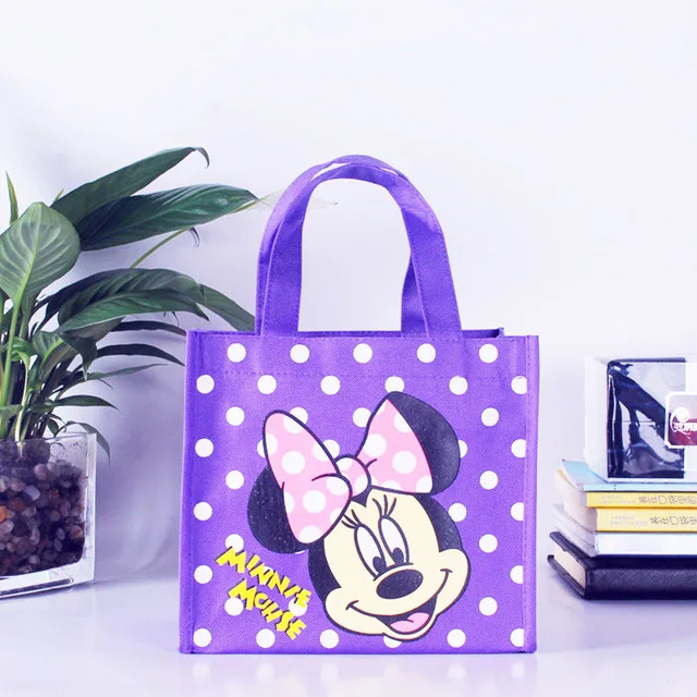 

Disney cartoon shoulder bag minnie Mummy bag waterproof lunch box bag portable tote bag primary school tuition lunch bag handbag