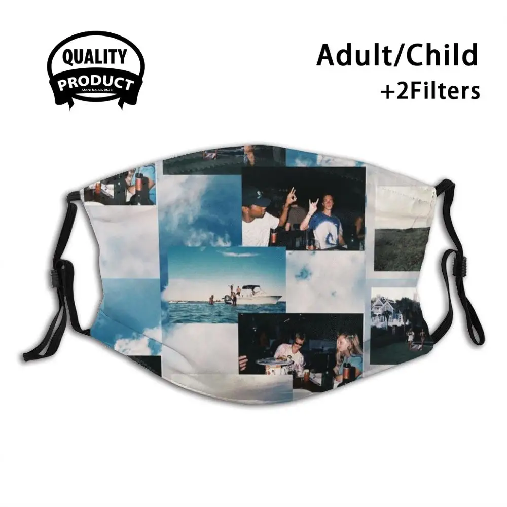 

Clouds Outer Banks Aesthetic Collage Reusable Mouth Mask Washable Filter Anti Dust Face Masks Chase Stokes Outer Banks John B
