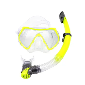 

Swimming Goggles Diving Mask Dry Top Snorkel Adjustable Snorkeling Gear Kit ENA88