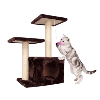

Sisal Cat Climbing Frame Small Cat Solid Wood Cat Litter Cat House Climbing Frame Stable Cat Scratcher Claw Grinder