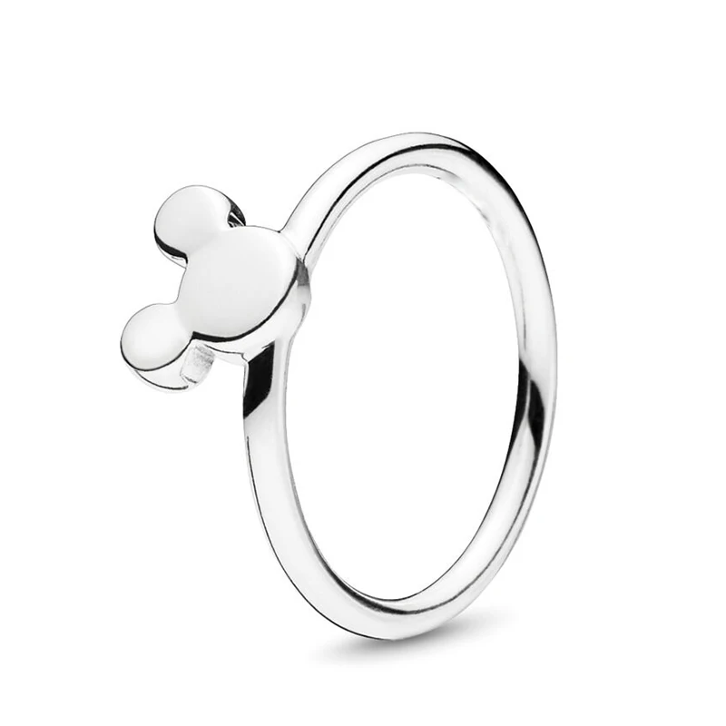 Boosbiy, Новое поступление, изящные серебряные кольца на палец с изображением Минни и Микки, свадебные кольца с кристаллами для женщин, вечерние, подарок