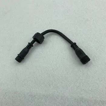 

13.5mm(ray wu) type 3 core male connector to 3 core female connector adapter(no VCC+ wire)20cm long black color