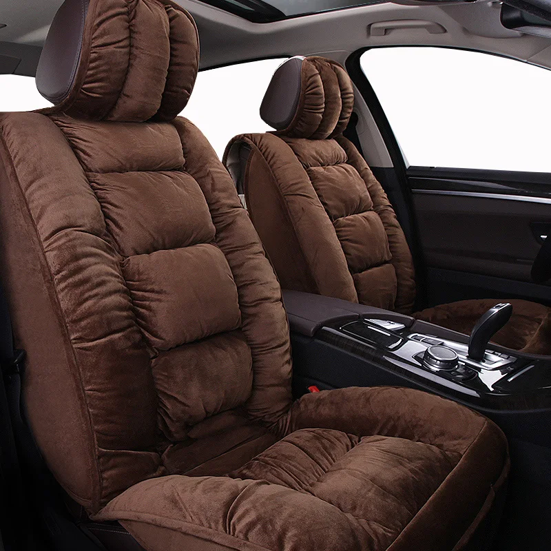 

Winter Short Plush Car Seat Covers Universal for mitsubishi pajero 4 2 sport outlander xl asx accessories lancer covers styling