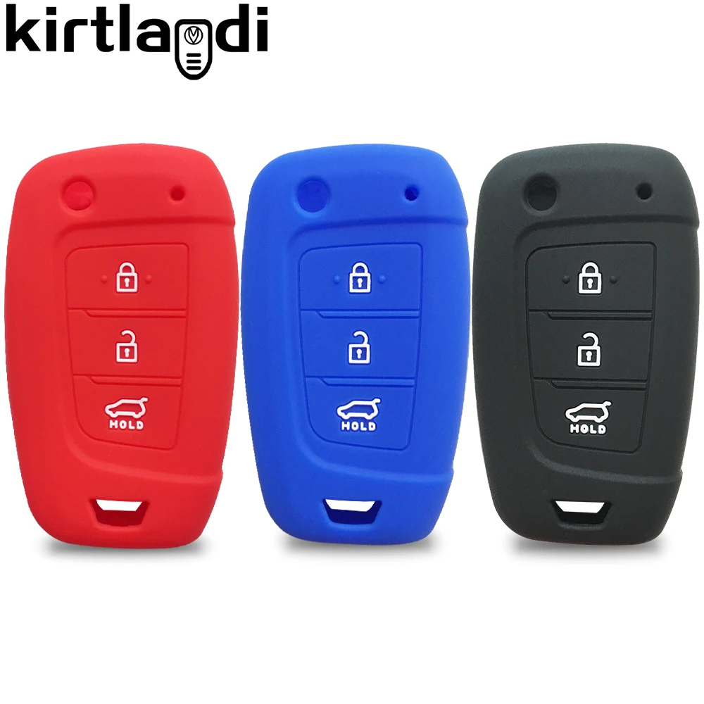 Silicone Key Cover Case for Hyundai Elantra Sonata Tuscon Accent Solaris 2 I30 Ix35 Celesta Keychain Holder Fob 2017-2021 | Автомобили и