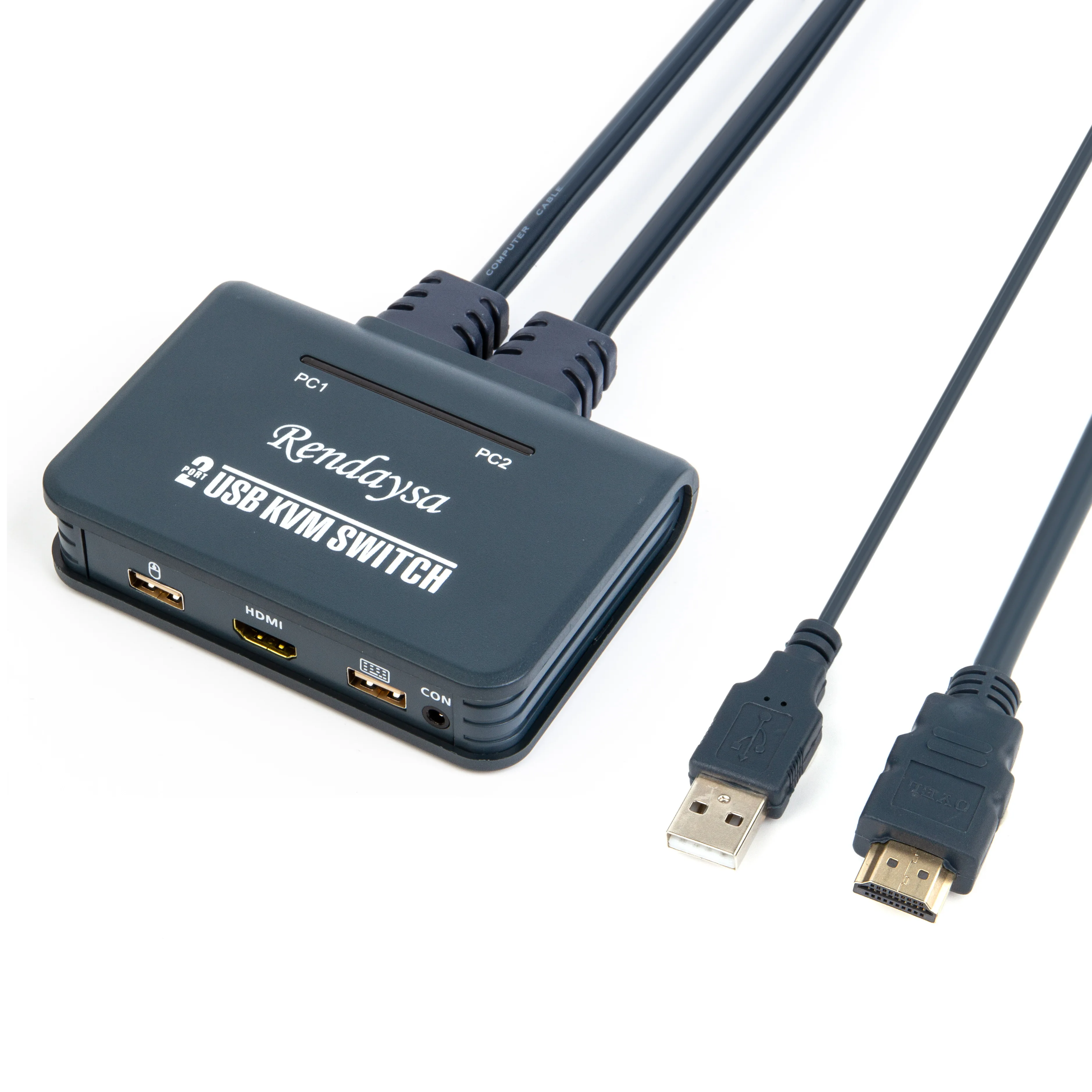 HDMI KVM переключатель, Модернизированный секунд коммутатор 2-переключатель порта HDMI мульти-компьютерная USB мышь и клавиатура переключатель для компьютера