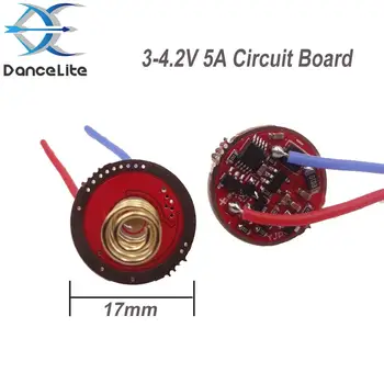

1PC 17MM High Output Current 5000mA Driver Board 5A Circuit For SST-40.2 or XHP50.2 LED Flashlight (5MODE) With Memory Function