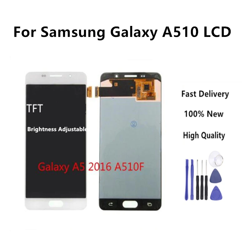 

Perfect quality For Samsung Galaxy A5 2016 A510 A510F LCD Display Touch Screen Assembly Display LCD High Quality+Tools