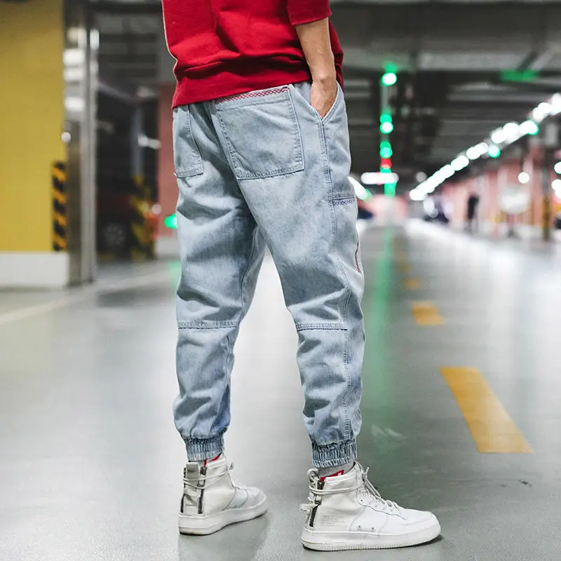 Hip Hop Streetwear Harem Jeans Pants Men Loose Joggers Denim Casual Sweatpants Korea Ankle length Trousers Hip Hop Streetwear Harem Jeans Pants Men Loose Joggers Denim Casual Sweatpants Korea Ankle length Trousers
