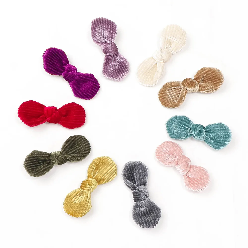 

Baby Girl Cute Kawaii Infant Corduroy Fabric Toddlers Clips Hairpins For Girls Soft Solid Elastic Kids DIY Hair Accessories