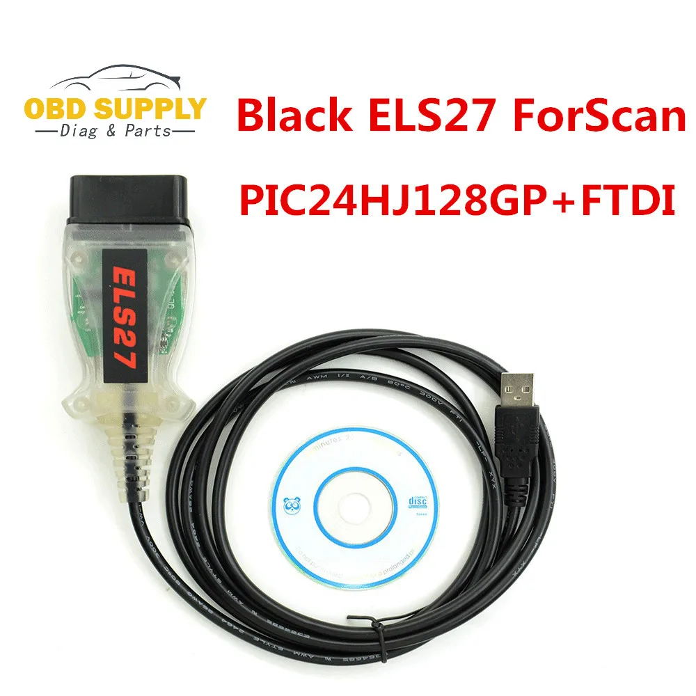 ELS27 FORScan сканер для автомобилей Ford ELS27 OBD2 Диагностический кабель Поддержка ELM327 J2534 с PIC24HJ128GP+ FTDI Mircochip