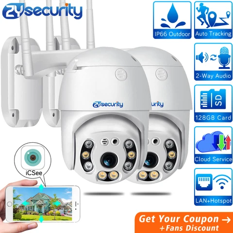 Outdooor sem Fio de Rastreamento Wifi Câmera Automático Velocidade Dome Onvif H.265 Cctv Vigilância Segurança Icse hd 1080p ip Ptz