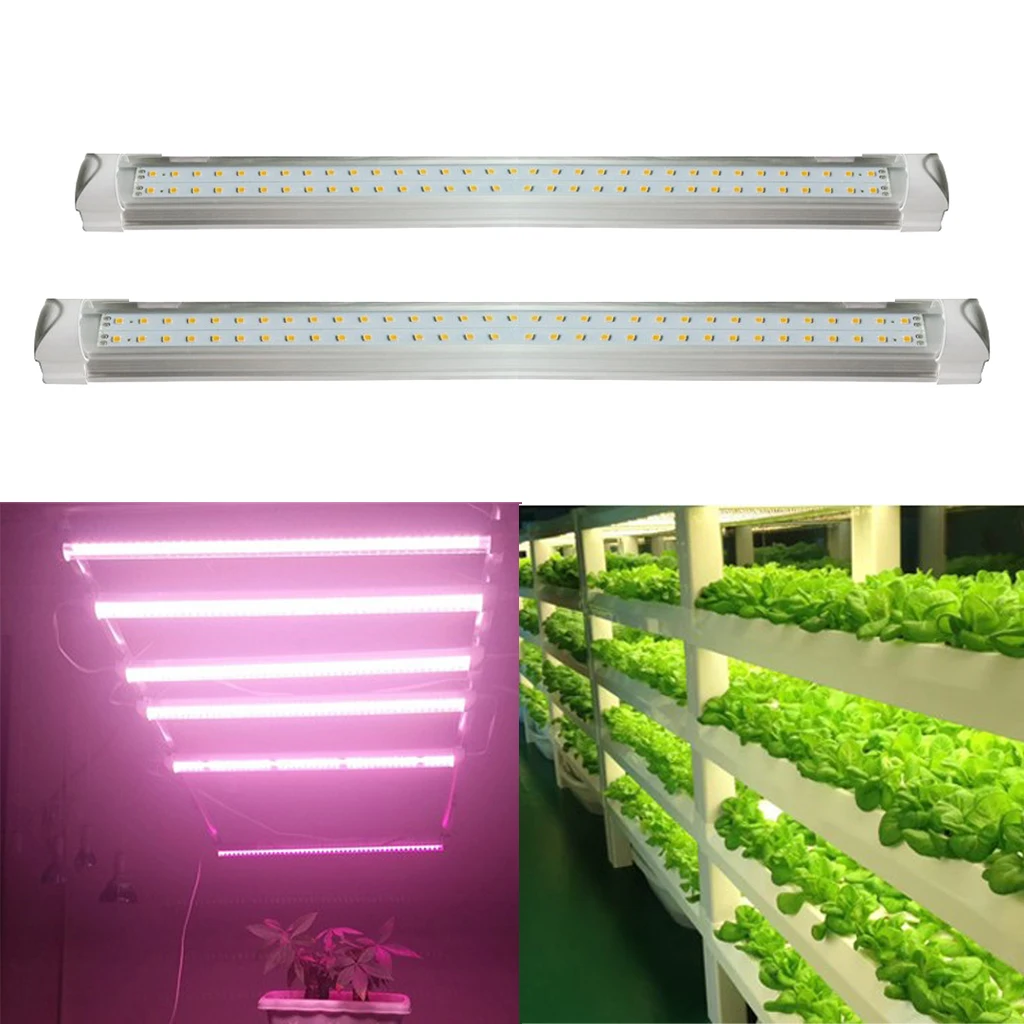 2 Sizes Full  LED Grow Light Tube Strip Veg Bloom Plant Double Line T8 Tubes Lamp