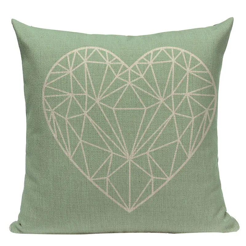 Индивидуальная Подушка, геометрические наволочки, декоративная Высококачественная Современная зеленая диванная наволочка для гостиной