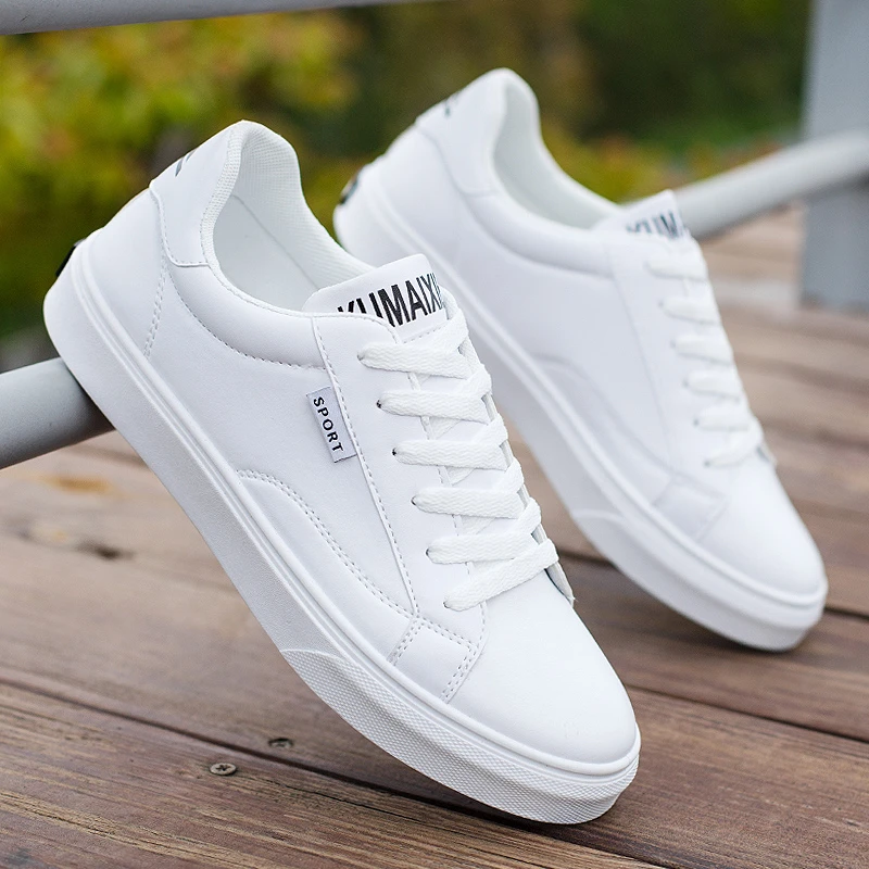 de tenis 2019, zapatillas blancas superseguras, zapatillas de moda de calle, zapatos blancos pequeños básicos, zapatillas para hombre tenis|Calzado vulcanizado de hombre| - AliExpress