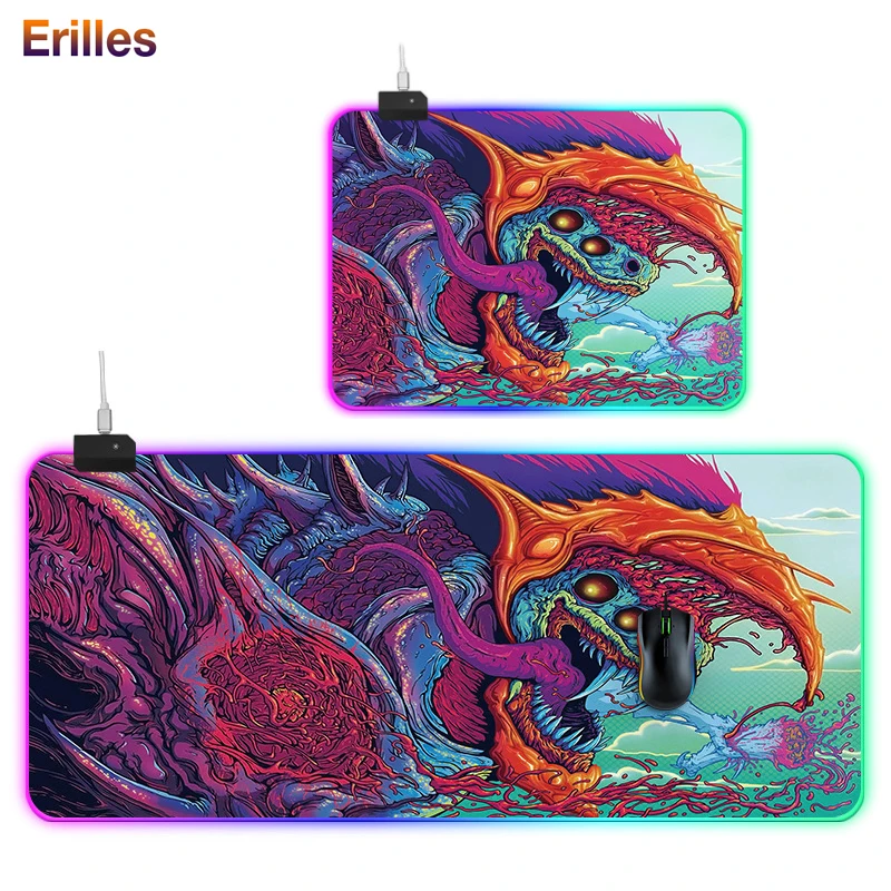 

Cool Gaming Mousepad Big Size 14 LED Light Mouse Pad Backlit PC Computer Desktop Mat Keyboard Mouse Pads Anti-slip Gamer Mat