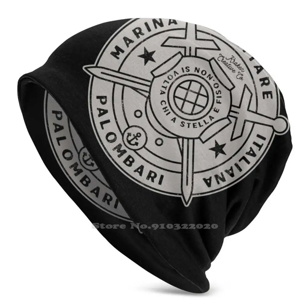 Palombari 3D Print Cap Fashion Outdoor Beanie Skullies Palombari Italiana Italia Deep Diver Sea Ocean Navy Kraken Creative