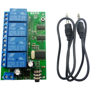 

AD22B04 4 CH DTMF MT8870 Audio Decoder Smart Home Relay Controller Voice Phone