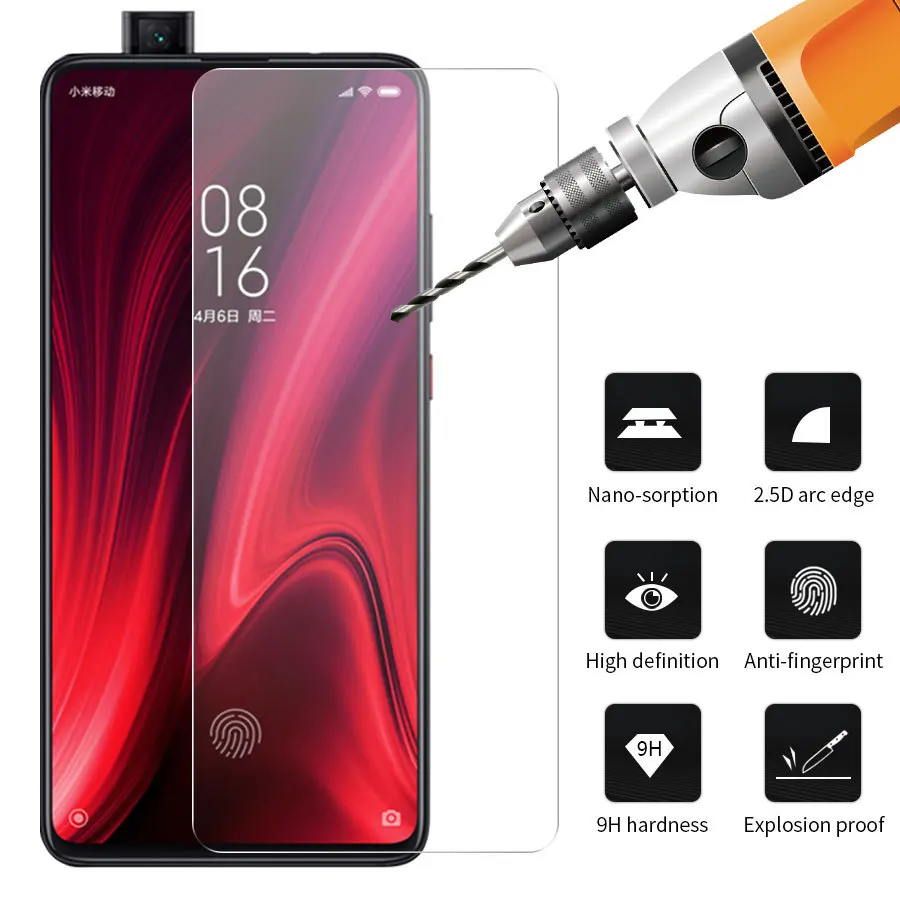 

9H Tempered Glass for Xiaomi CC9E CC9 A3 Lite Mi 9T Pro Redmi K20 Pro Note 7S 7 6 Pro 7A 6A Screen Protector Film Protective