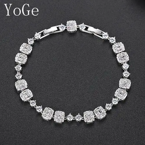 YoGe свадебные и вечерние ювелирные изделия, уникальный AAA CZ небольшой неровности камень браслет, божья коровка, BD127
