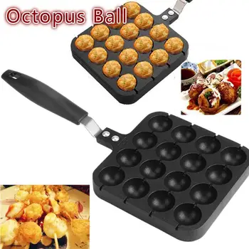 

Stainless Steel Octopus Ball Mold Takoyaki Maker Nonstick Stuffed Pancake Pan Grill Pan 16 Holes DIY Baking Mold Kitchen Gadgets