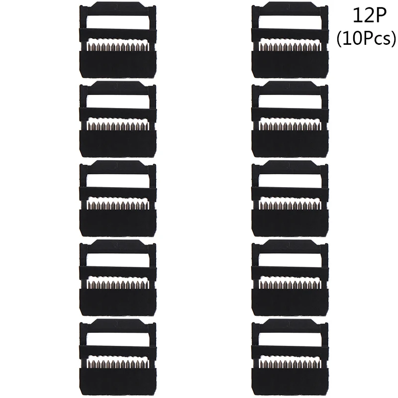 10 шт./набор, 6/8/10/12/14-50Pin IDC контактный разъем Dual Row шаг 2,54 мм разъем IDC 6-50 контактный кабель разъем соединитель ленточного кабеля - Цвет: Многоцветный