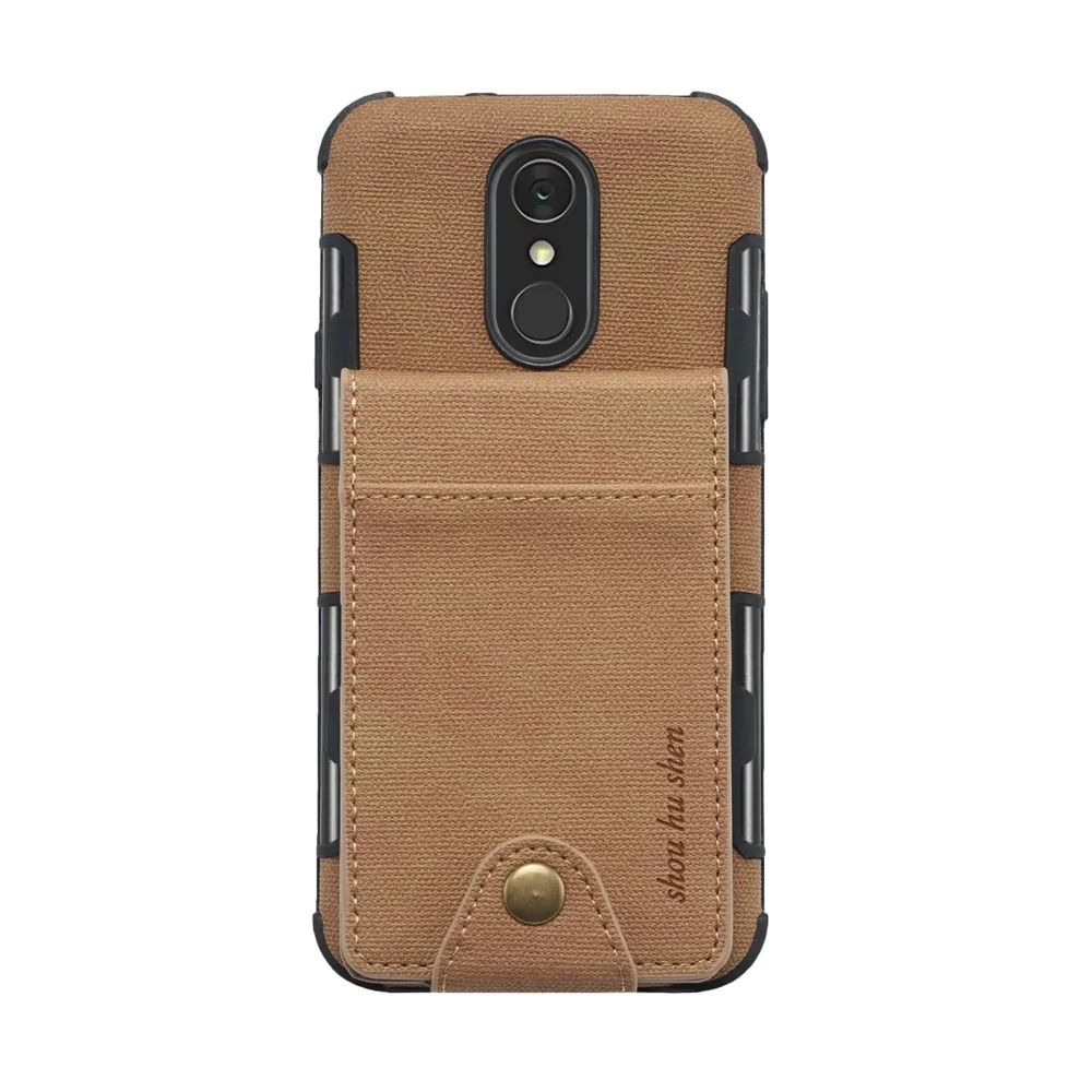 HengLiTai Джинсовый чехол-кошелек с узором для LG Stylo 4/Q7 Мульти Чехол с держаками карт чехол для телефона