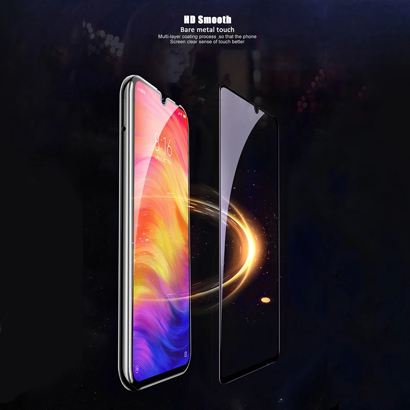 Hacrin для Xiaomi Redmi Note 7 закаленное стекло HD гладкое полное покрытие протектор экрана для Xiaomi Redmi Note 7 экранная стеклянная пленка