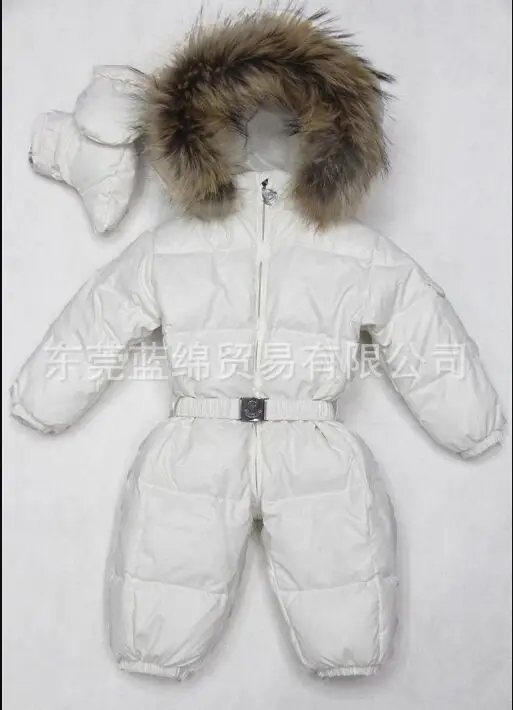 white WEPBEL/Модная парка с меховым капюшоном для маленьких девочек; сезон осень-зима; Повседневный модный теплый длинный комбинезон; толстые парки для малышей - Цвет: white