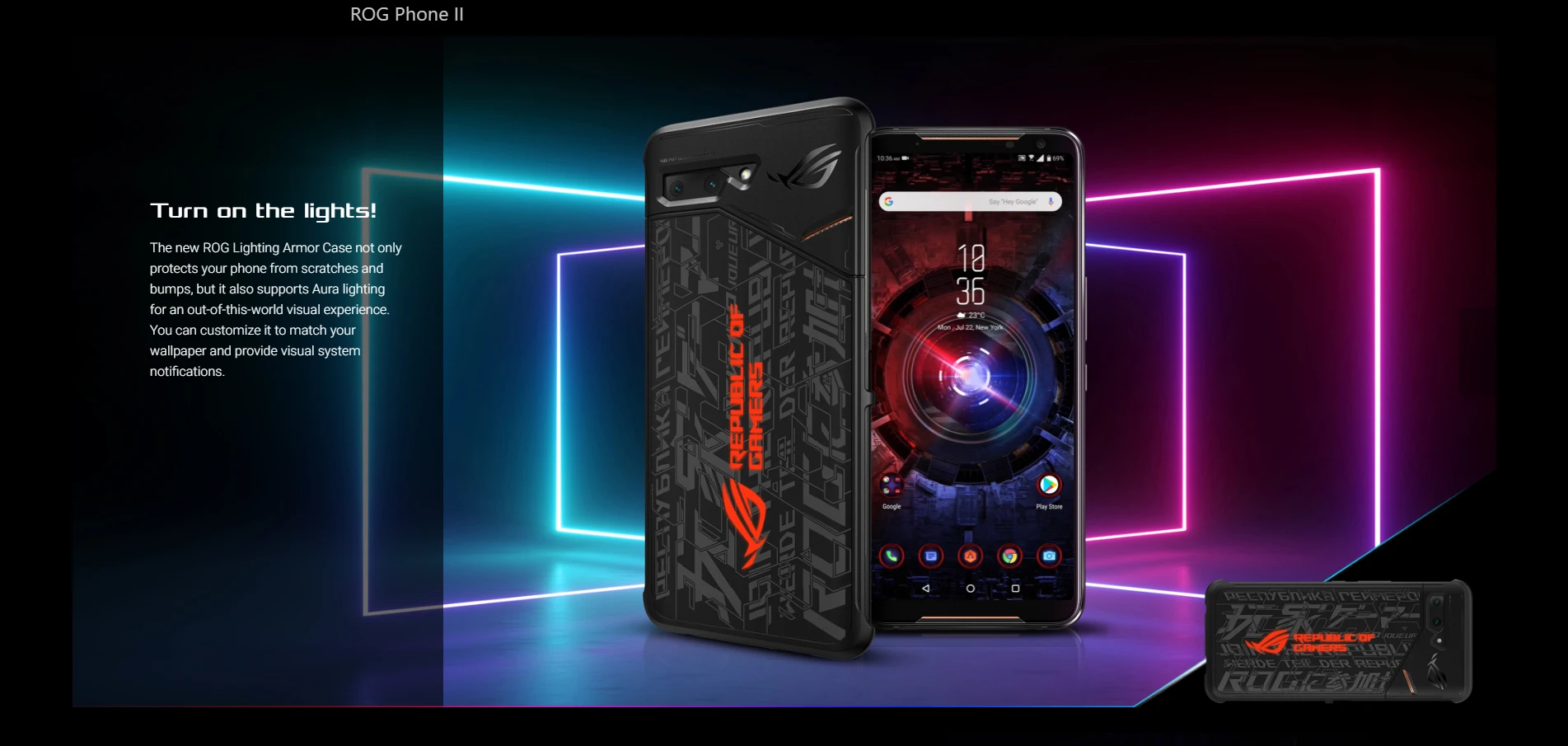 Asus ROG 2 чехол для телефона ROG Lighting Armor чехол с защитой от бликов ROG 2 эксклюзивный чехол для телефона