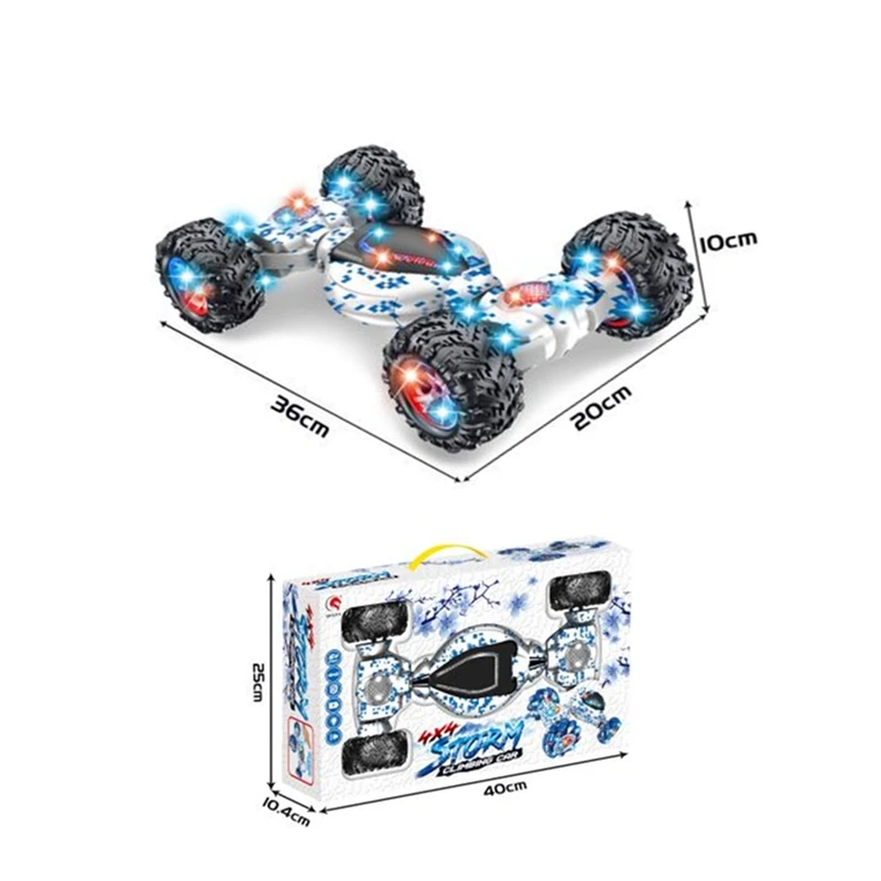 Трюк RC автомобиль игрушка жесты зондирования скручивание автомобиля, внедорожник игрушечные машинки Дети Рождественские подарки, двусторонний флип с светильник S