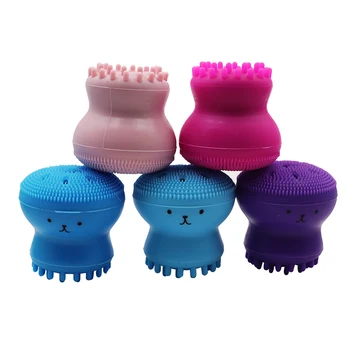 

Silicone Face Brush with Box Octopus Shape Facial Cleansing Massage Pore Cleanser Exfoliator Scrub Washing Cleaning Brush