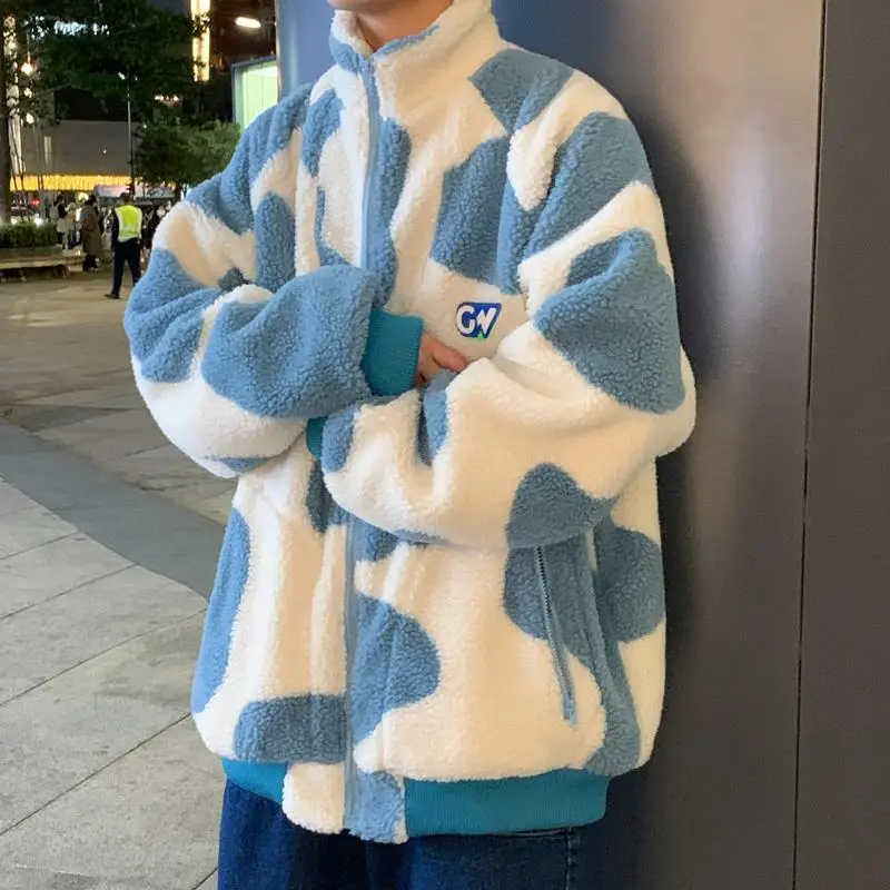 Куртка из бархата ягненка Мужская Корейская версия Harajuku трендовая зимняя