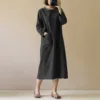 Women's Summer Dress Casual Literary Retro Long-sleeved Japanese Mori Plus Size Long-sleeved Dress Maxi Dresses For Women 3