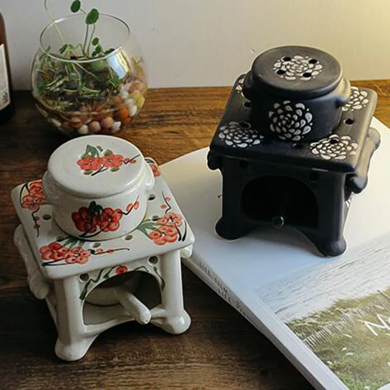 Big Ceramic Essential Aromatherapy Oil Burner Lamps Aroma Stove Home Living  Room Indoor Oil Incense Burner Candle Holder - AliExpress
