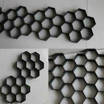 

DIY Paving Concrete Brick Courtyard Road Pavement Mold Path Maker Mold Reusable Concrete Cement Stone Design Paver Walk Mould