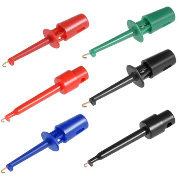 

uxcell Uxcell High Quality 3/10 Pcs 42mm/56mm Length Test Hook Clip Solderable for Multimeters PCB Tester Grabber